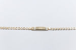 9ct Gold ID Curb bracelet 16.5cm