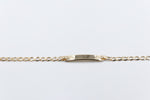 9ct Gold ID Curb bracelet 16.5cm