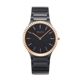 Obaku-Denmark Black Linje Watch - Lnk - V292GXMBSB