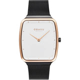 Obaku-Denmark Black/White Tern - Tuscany Watch - V267GXMIMB