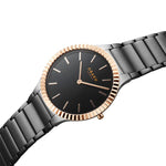 Obaku-Denmark Black Linje Watch - Lnk - V292GXMBSB