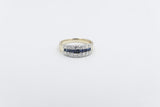 9ct Gold Sapphire & Diamond Dress ring