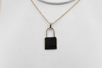 9ct Gold Solid Padlock Pendent 9P0044