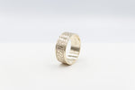 9ct Gold Solid Band with Maori Design 9mm FR5244G