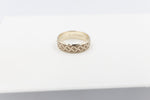 9ct Gold Solid Band with Island  Design mm HRB5247G