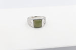 Stg Silver Ring with Greenstone