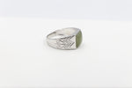 Stg Silver Ring with Greenstone