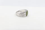 Stg Silver Ring with Greenstone