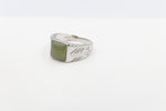 Stg Silver Ring with Greenstone