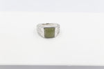 Stg Silver Ring with Greenstone