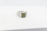 Stg Silver Ring with Greenstone