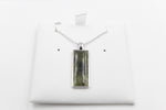 Stg Silver Greenstone Set Pendent XP114