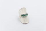 9ct Gold Emerald & Diamond Dress ring