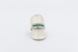 9ct Gold Emerald & Diamond Dress ring