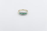 9ct Gold Emerald & Diamond Dress ring