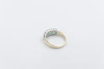 9ct Gold Emerald & Diamond Dress ring