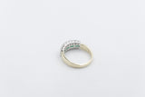 9ct Gold Emerald & Diamond Dress ring