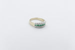 9ct Gold Emerald & Diamond Dress ring