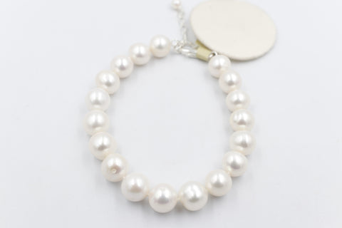 Fresh water Pearl Bracelet with stg Clasps 9 to 9.5mm