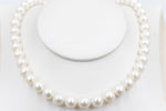 Fresh water Pearl Necklet with stg Clasps 9 to 10mm