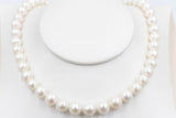 Fresh water Pearl Necklet with stg Clasps 9 to 10mm