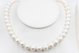 Fresh water Pearl Necklet with stg Clasps 9 to 10mm