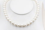 Fresh water Pearl Necklet with stg Clasps 9 to 10mm