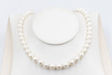 Fresh water Pearl Necklet with stg Clasps 9 to 10mm