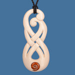 Twist couple Bone Pendant Necklace