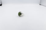 Stg Silver Ring with Greenstone