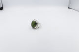 Stg Silver Ring with Greenstone