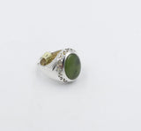 Stg Silver Ring with Greenstone