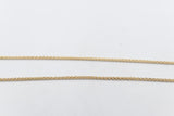 9ct Gold Round Diamond Cut Wheat Link Chain 042ked004/4