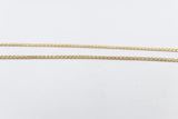 9ct Gold Round Diamond Cut Wheat Link Chain 042ked004/4