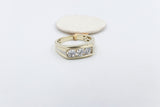 10ct Yellow Gold  Lab Grown Diamond mens Ring TDW 1ct