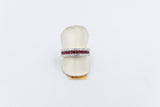 10K Gold Lab grown Diamond and Ruby Ring