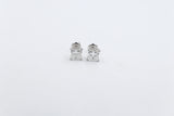 14kt Gold Lab Grown Princess cut Diamond Stud Earrings TDW 2ct