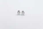 14kt Gold Lab Grown Princess cut Diamond Stud Earrings TDW 2ct