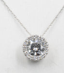 14ct white Gold Lab Grown Diamond Set 1.15ct pendent