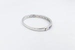 Stg Silver Snap Bangle with Multi Color Stones