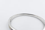 Stg Silver Snap Bangle with Multi Color Stones