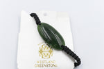 New Zealand Oval Greenstone Macrame Bracelet