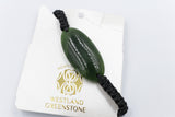 New Zealand Oval Greenstone Macrame Bracelet