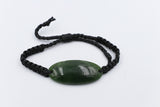 New Zealand Oval Greenstone Macrame Bracelet