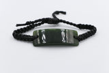 New Zealand Long Greenstone Macrame Bracelet