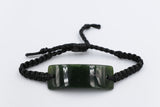 New Zealand Long Greenstone Macrame Bracelet