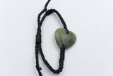 New Zealand Heart Greenstone Macrame Bracelet