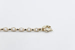 9ct Gold Handmade belcher Bracelet with Bolt Ring 9b9049