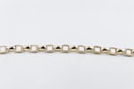 9ct Gold Handmade belcher Bracelet with Bolt Ring 9b9049