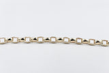 9ct Gold Handmade belcher Bracelet with Bolt Ring 9b9049